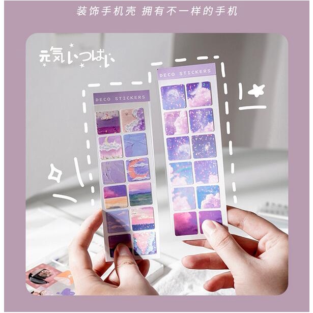 [JY] Nhãn Dán Trang Trí Bằng laser Lấp Lánh Trang Trí Sổ Tay Tài Liệu Văn Phòng Phẩm Quà Tặng