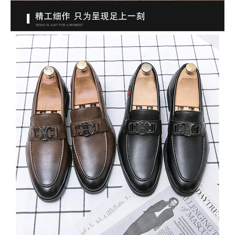 Giày Da Nam Phong Cách Vintage Công Sở Size 37-46