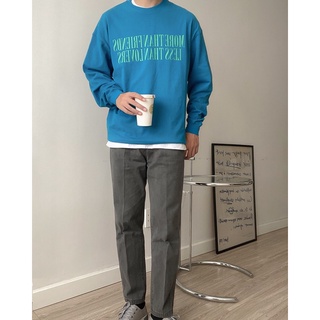 Áo dài tay nỉ da cá nam in chữ - MTF Sweater