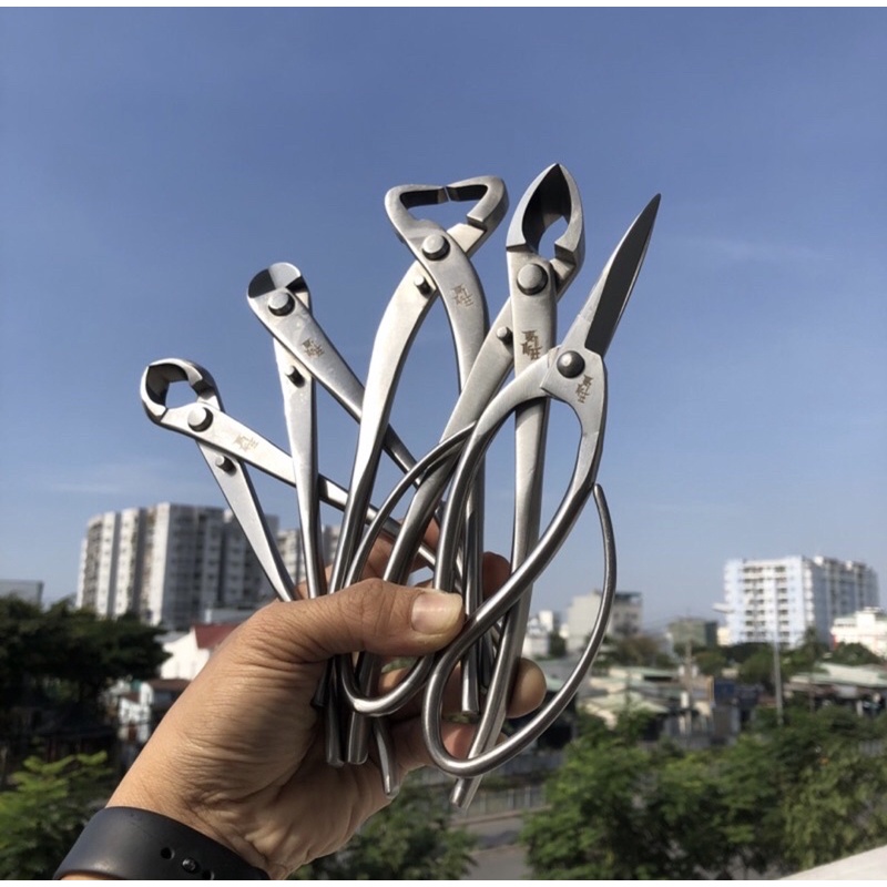 Kìm cạp tròn cạp xéo ,thép đúc trắng liền khối dụng Cụ bon sai cây cảnh