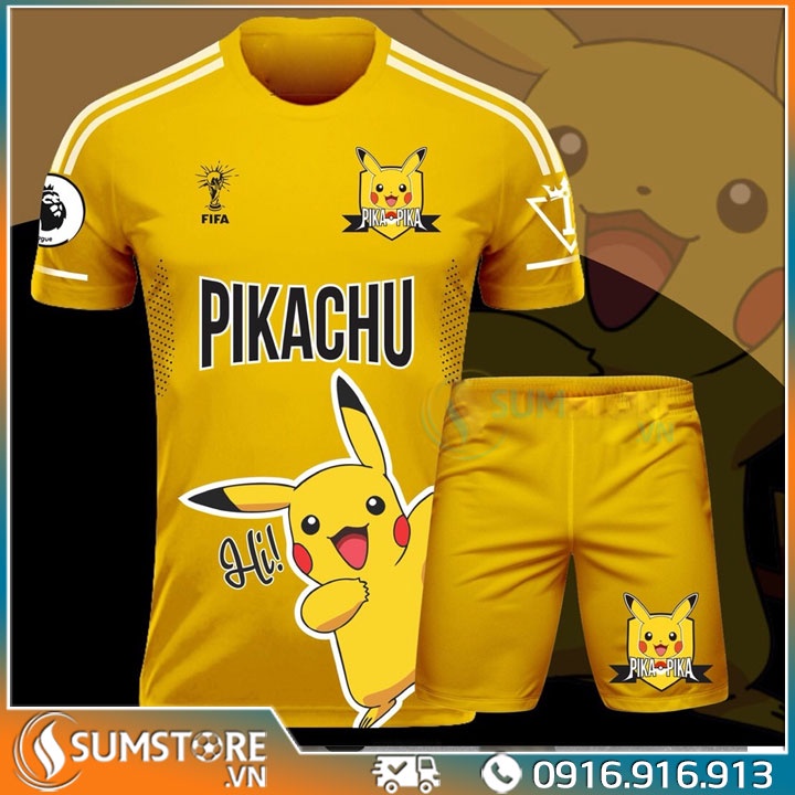 Đồ Thể Thao Nam Nữ Thun Lạnh Mịn Mát Họa Tiết Hoạt Hình Siêu Cute, Dùng Làm Áo Bóng Đá Chơi Thể Thao Hoặc Mặc Ở Nhà