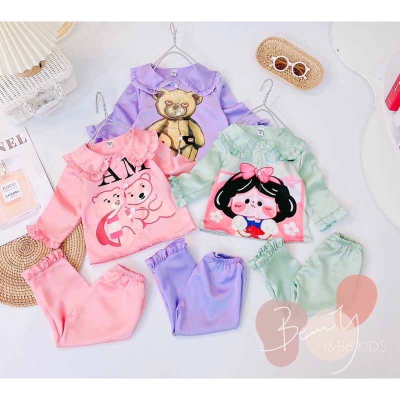 Đồ bộ Pyjama lụa bé gái