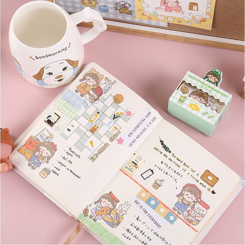 Băng keo dán họa tiết dễ thương WS04 - Cuộn Washi tape trang trí sổ tay