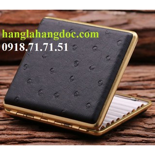 Hộp đựng thuốc lá bọc da nhân tạo, kiểu da đà điểu Kuboy KC8-28D
