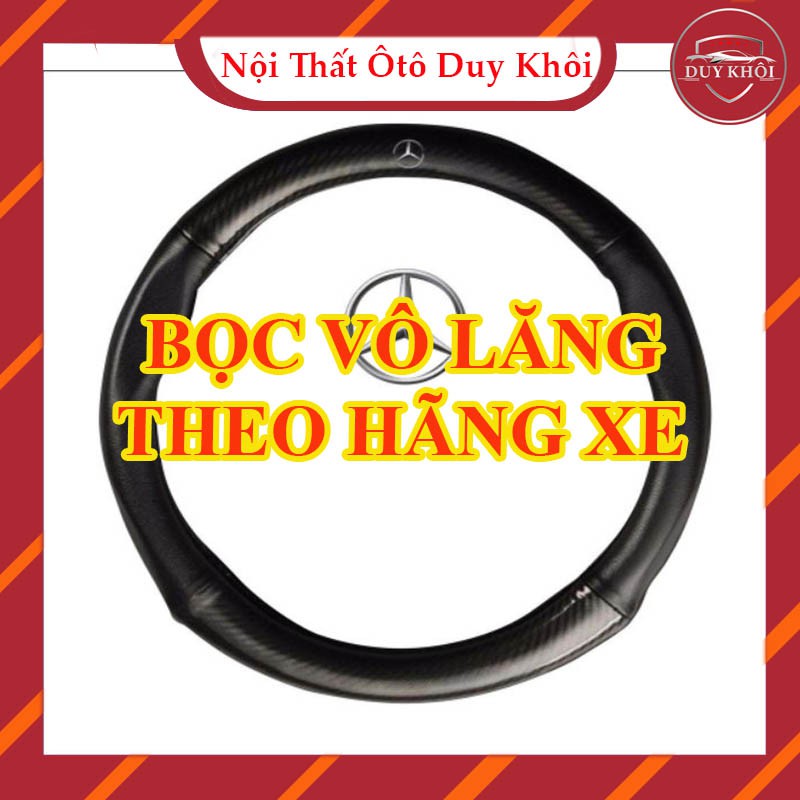 Bọc vô lăng carbon có logo theo hãng xe - có video thực tế