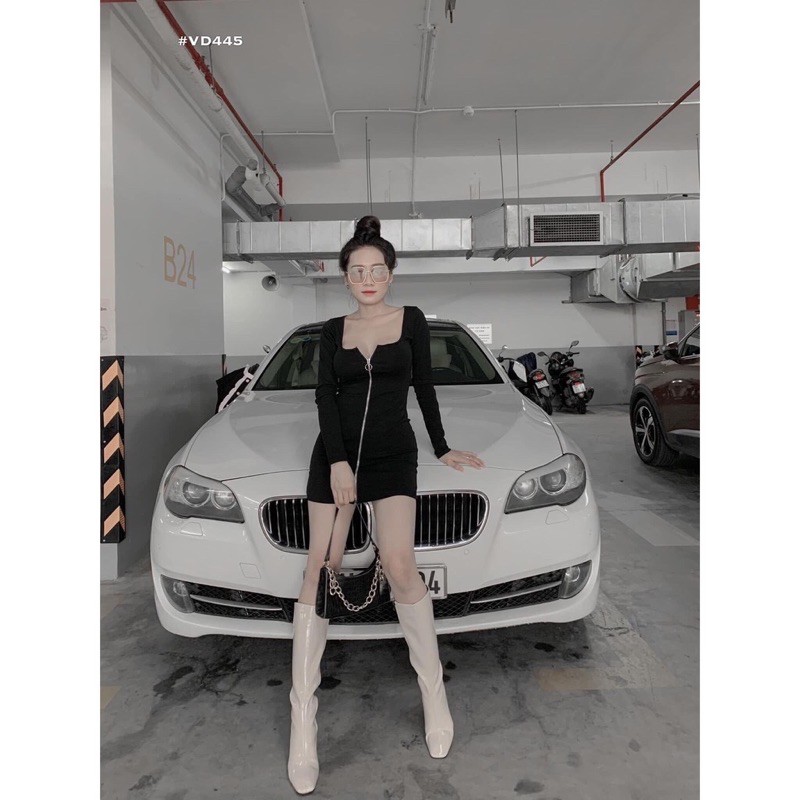 ĐẦM BODY CỔ VUÔNG KHOÁ KÉO | BigBuy360 - bigbuy360.vn