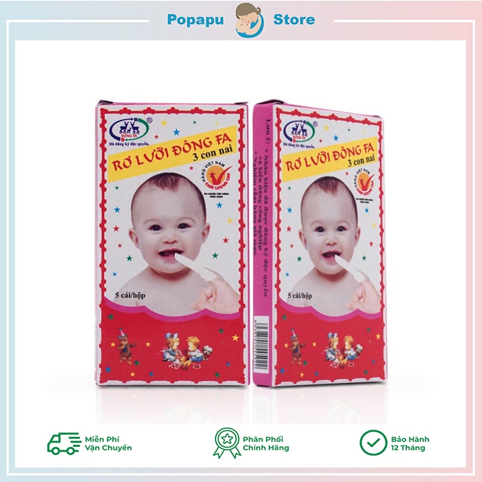 Rơ lưỡi, gạc rơ lưỡi vệ sinh lưỡi cho bé xỏ ngón Đông Fa