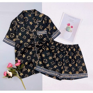 Pijama cộc đùi lụa satin cao cấp quảng 3