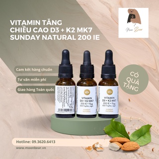 Vitamin d3 k2 mk7 sunday natural 20ml đức date 2024 đủ bill