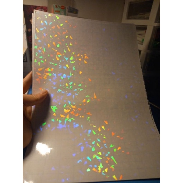 Set 5 tấm decal hologram trang trí toploader, album ảnh