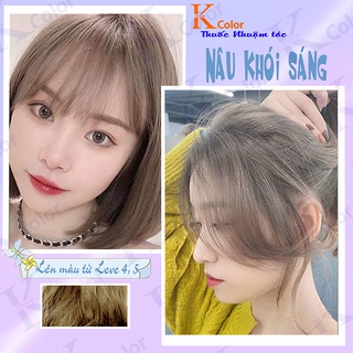 Thuốc nhuộm tóc Màu Nâu Khói Sáng không tẩy sử dụng tại nhà nhiều thảo dược giá rẻ Kcolor