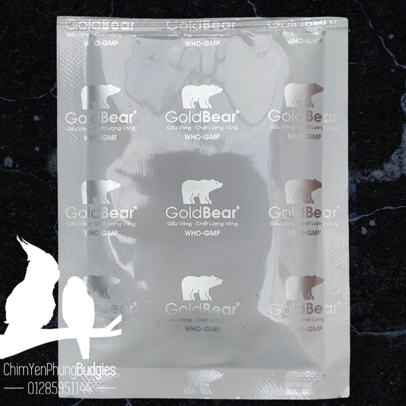 B complex C kích thích thèm ăn, chống stress, tạo sắc tố lông cho chim cảnh. Gói 10g-hiệu: Gấu Vàng.