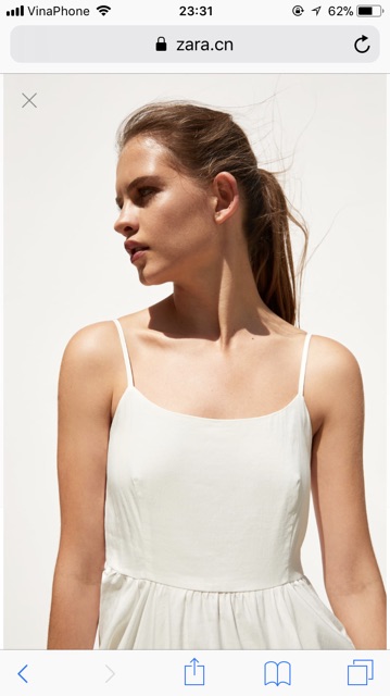 VÁY TRẮNG TIỂU THƯ ZARA AUTH SĂN SALE