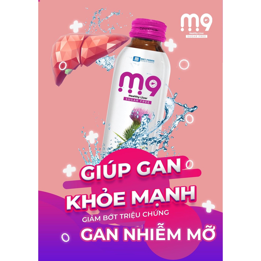 Nước giải rượu, bia M9 Healthy Liver. Giải độc gan, làm mát Gan nhập khẩu từ Hàn Quốc