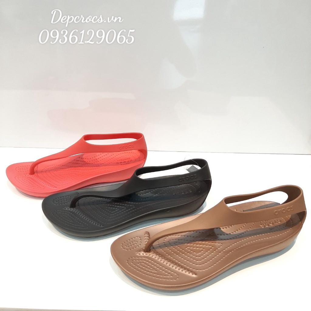 (Chính hãng) Sandal crocs Sexy chính hãng, xăng đan xỏ ngón cross nữ nhựa cao cấp - Crocshouse