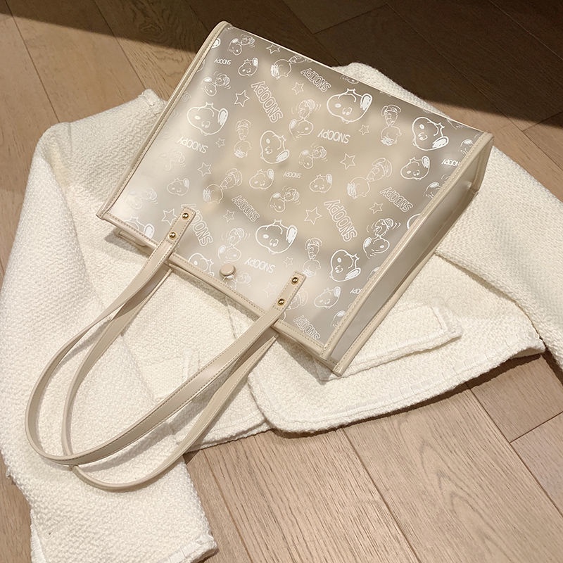 [Spot] General Brand Southwind Printed Tote Bag Transparent Jelly Tote Bag Large Capacity Shoulder Bag Large Bag