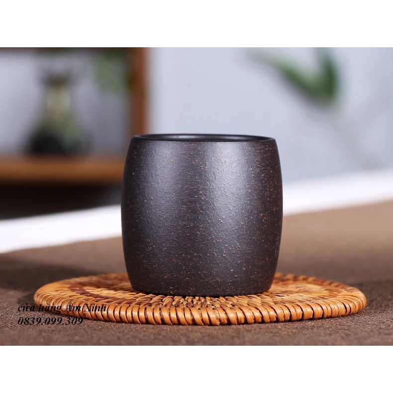 Chén Tử Sa Nghi Hưng Mai Hoa 120 ml (Hắc Kim Sa)
