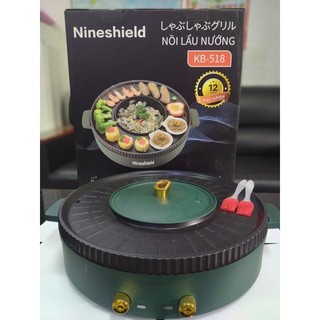 Nồi lẩu nướng điện đa năng 2 trong 1 Nine shield KB - 518 ( Size đại)