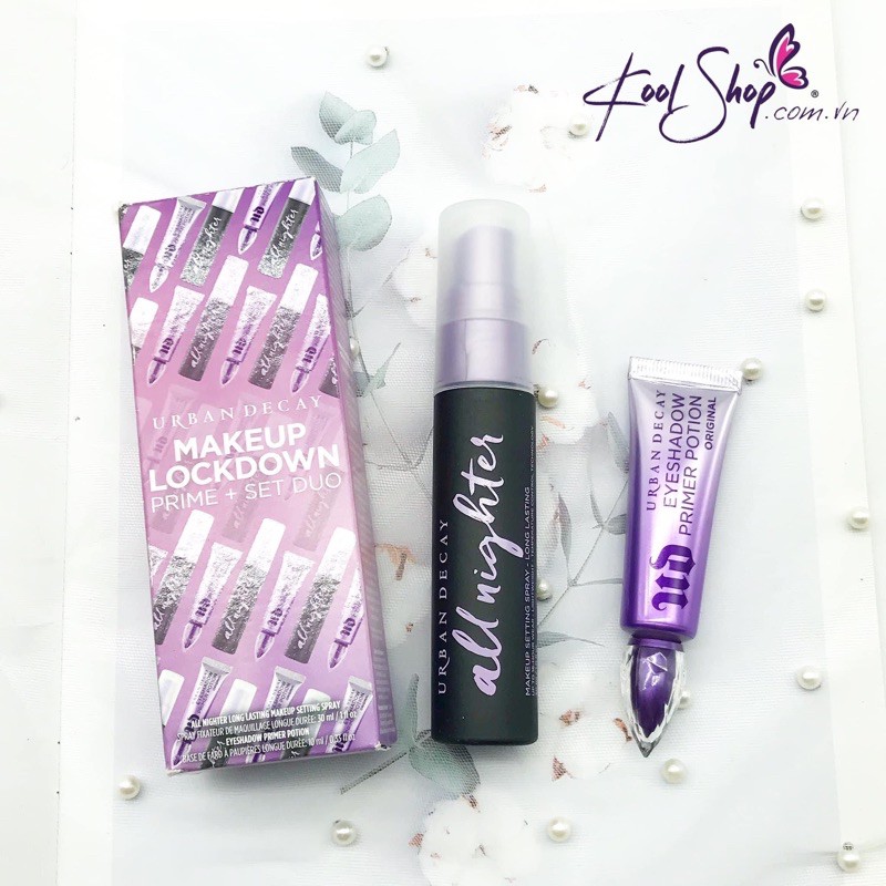 💕 Set kem lót & xịt trang điểm Urban Decay Makeup Lockdown 💕