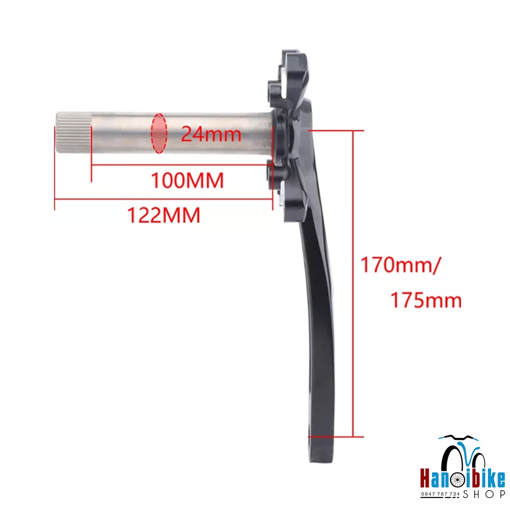 Đùi đĩa xe đạp Racework XT cho MTB 1 tầng 38T kèm BB ép