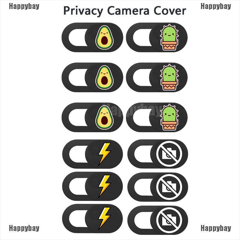 1 Nắp Trượt Bảo Vệ Webcam Họa Tiết Hoạt Hình Dễ Thương