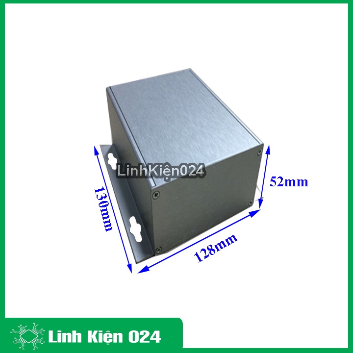 Hộp nhôm định hình, đựng mạch kích thước 128x52x130mm