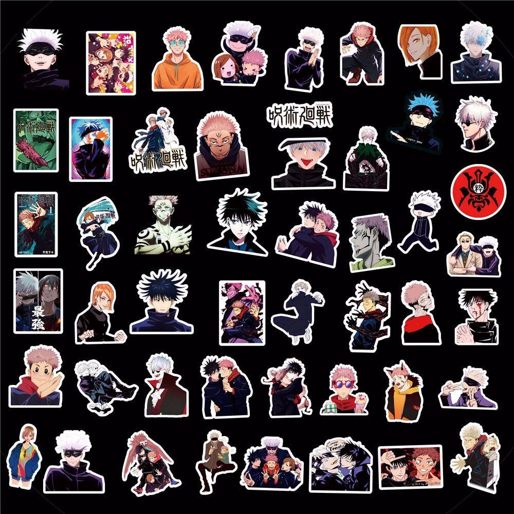 Bộ 50 Sticker Anime Gojo Satoru Kugisaki Nobara Dễ Thương