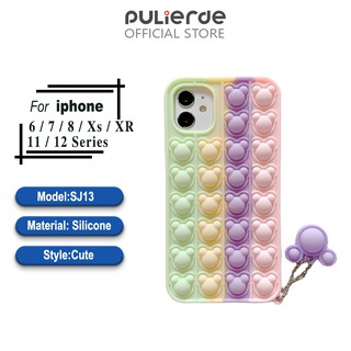 Ốp điện thoại PULIERDE SJ13 kiểu bóp bóng giải tỏa căng thẳng cho iphone 13 PRO MAX 6S 7 8 Plus Xs Max XR 11 Pro Max 12 Pro MAX