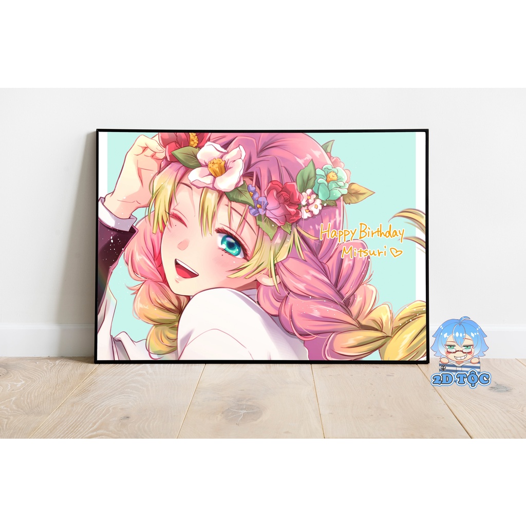 Ảnh poster A3 dán tường cao cấp Kanroji Mitsuri (8) Anime Manga Kimetsu No Yaiba by 2D Tộc Shop