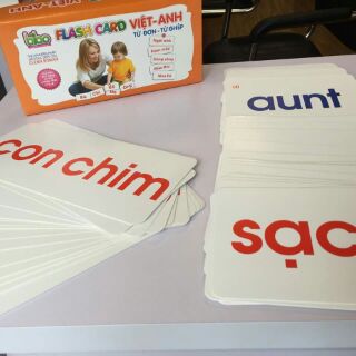 BỘ THẺ HỌC BIBO FLASH CARD VIỆT - ANH