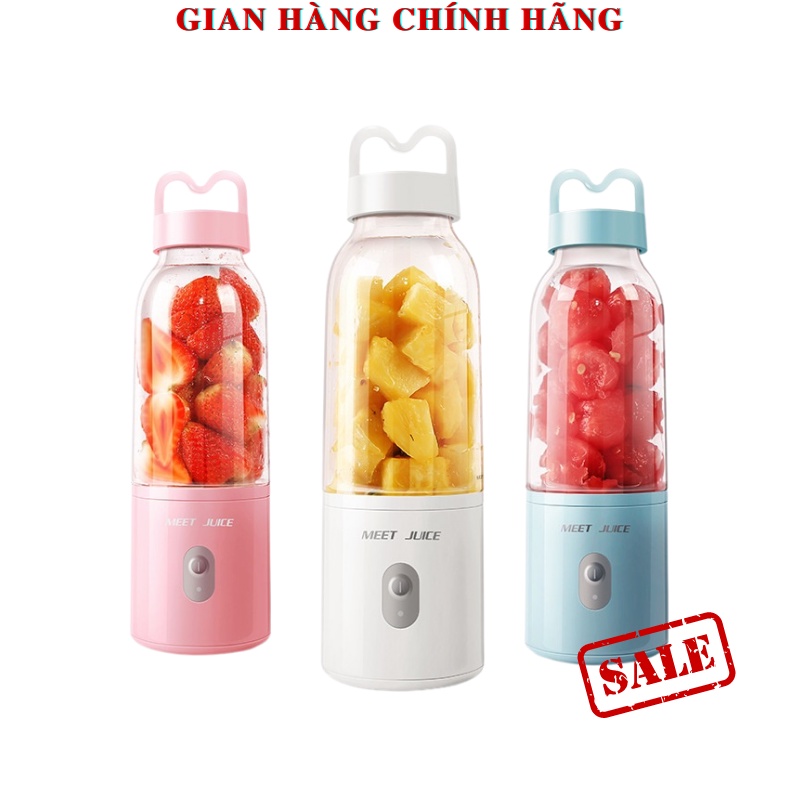 Máy Xay Sinh Tố, Máy Say Sinh Tố Cầm Tay 500ML 1 Cốc Juicer Cup, Xay Sinh Tốc Cực Mạnh Bảo Hành 12 Tháng