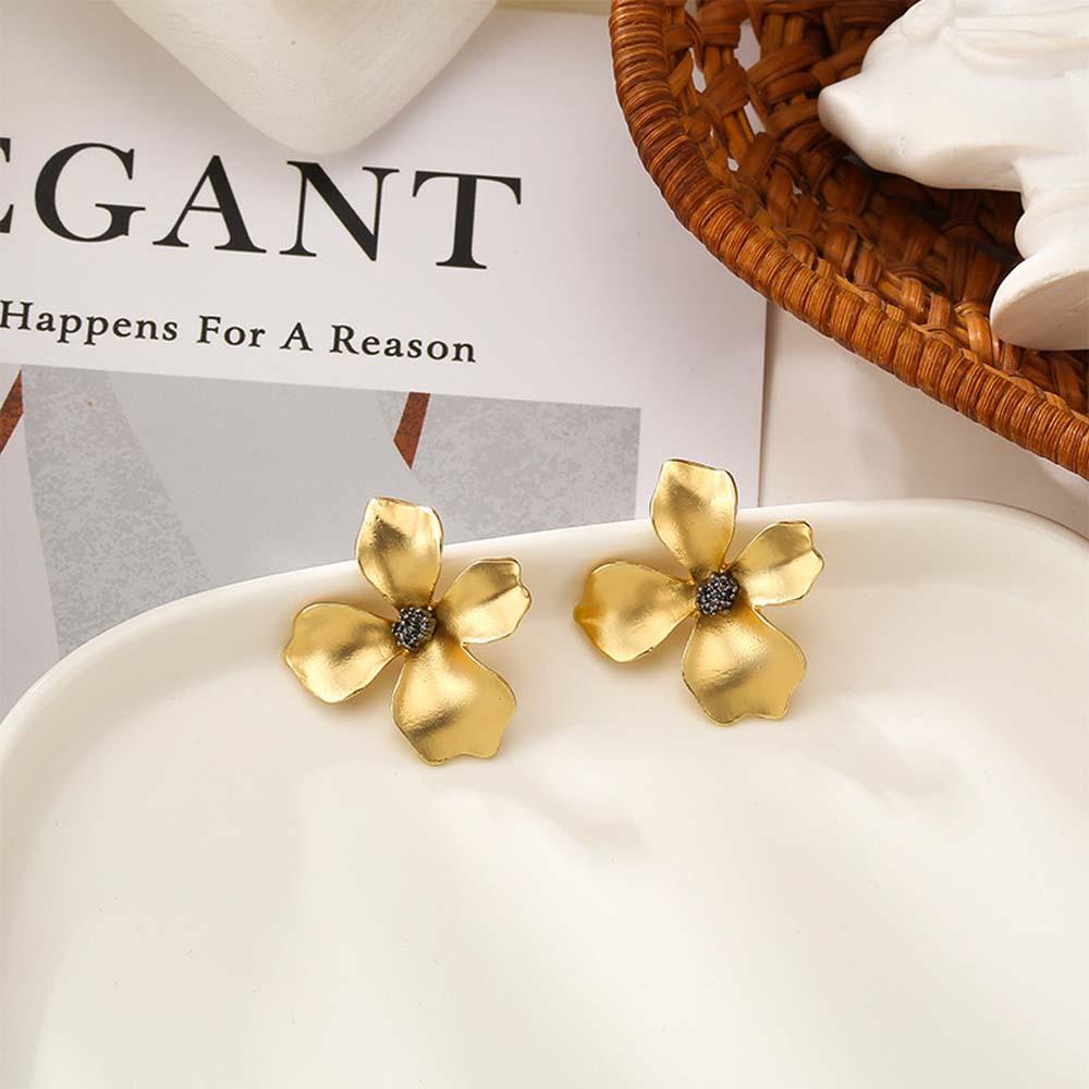 Bông Tai Thiết Kế Hình Hoa Đơn Giản Thời Trang Cho Nữ