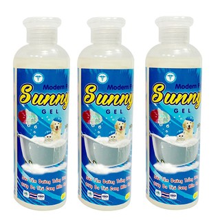 Dầu tắm Modern Pet Sunny Gel 250ml dành cho chó lông trắng, giúp giữ màu lông ko bị ngả vàng , giúp da thú cưng mềm mại