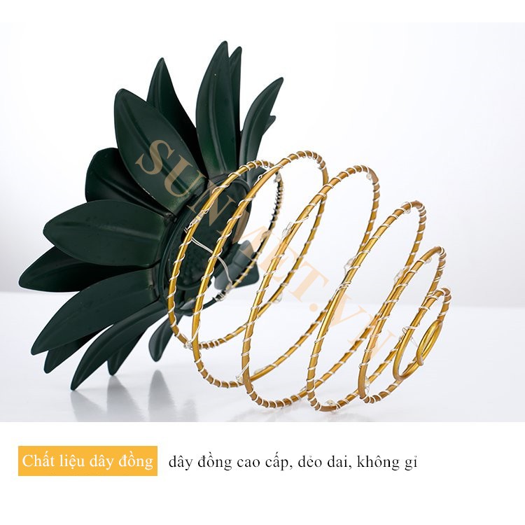 Đèn Led Hình Trái Thơm Xoắn Màu Vàng Ấm Sử Dụng Năng Lượng Mặt Trời Không Tốn Điện,đèn led ngoài trời Su