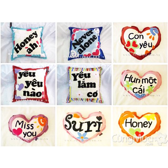 Gối Handmade may theo yêu cầu