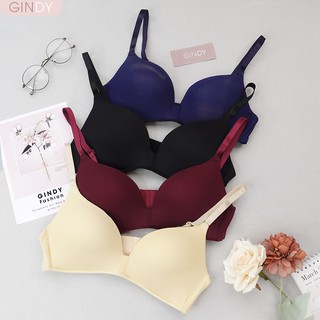 Áo lót nữ màu trơn GINDY không gọng nâng ngực mút mỏng AL03