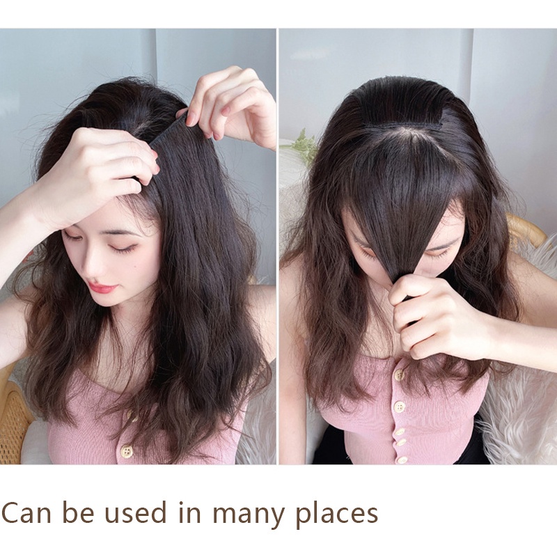 Miếng Đệm Nối Tóc Vô Hình Dạng Kẹp Tăng Độ Dày Hai Mặt