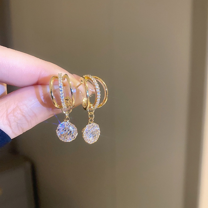 Khuyên Tai Nữ Trang Dáng Dài Đính Ngọc Thời Trang