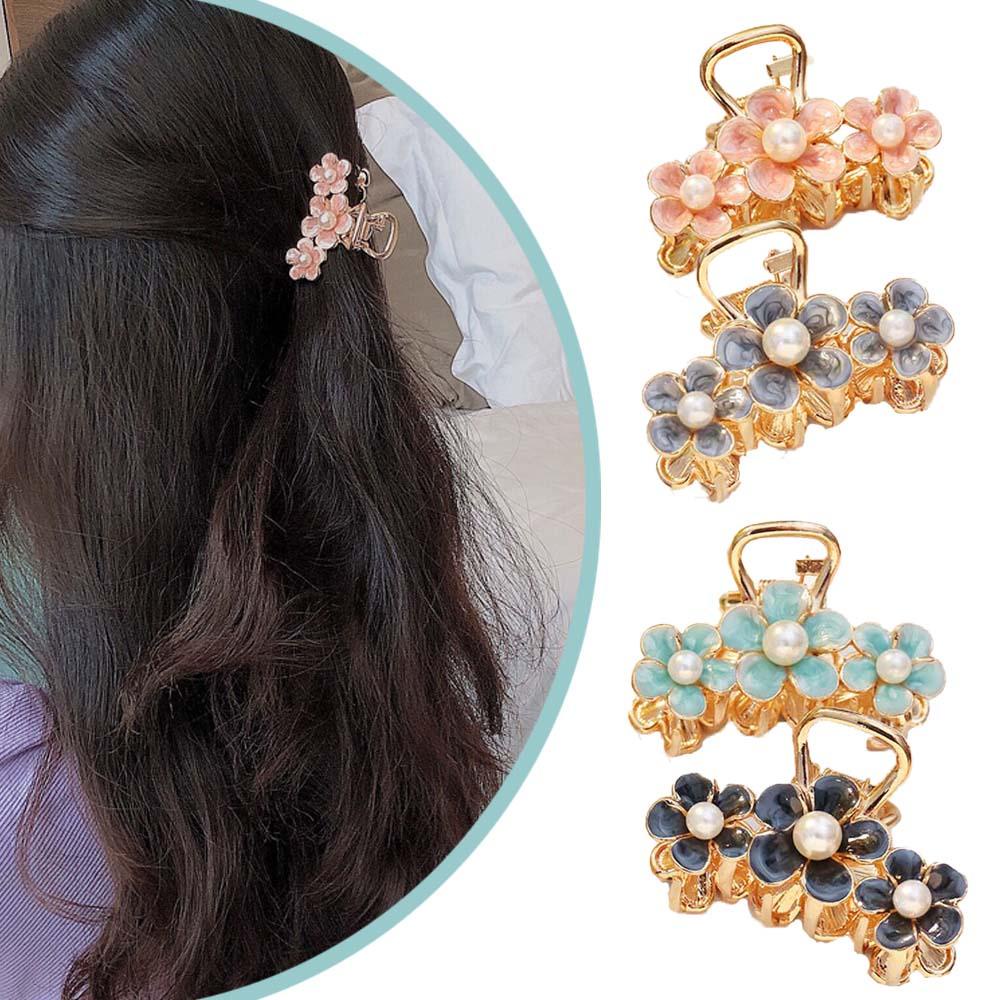 Kẹp Tóc Kim Loại Hình Hoa Phong Cách Retro Hàn Quốc Cho Nữ