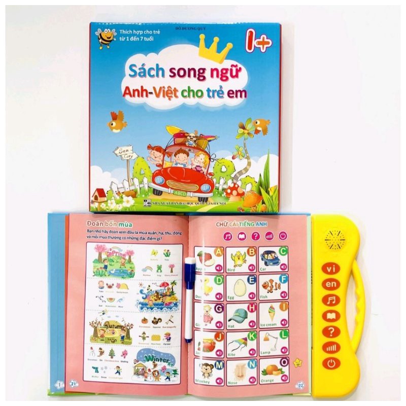 [Phiên Bản Mới nhất] Sách Nói Điện Tử Song Ngữ Anh- Việt Giúp Trẻ Học