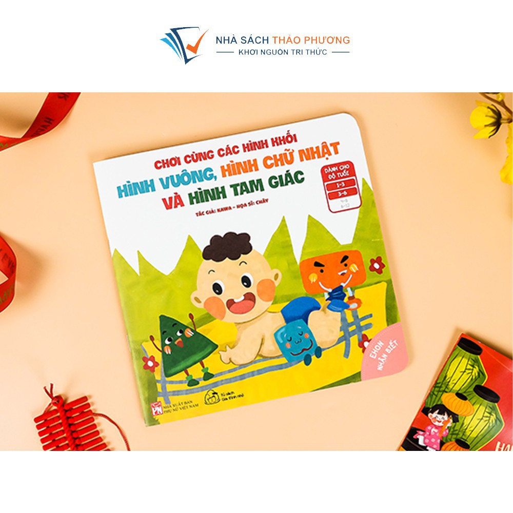 Sách Ehon nhận biết - Chơi cùng các hình khối dành cho trẻ từ 1 đến 6 tuổi