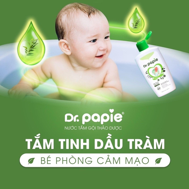 Nước Tắm Dr Papie Chính Hãng 100% Thảo Mộc Quý Tự Nhiên 230ml [babyboo]