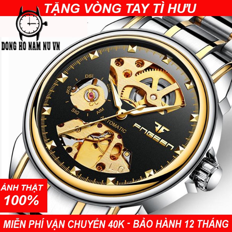 Đồng Hồ Cơ Nam Lộ Máy Chính Hãng FNGEEN Dây Thép Cao Cấp