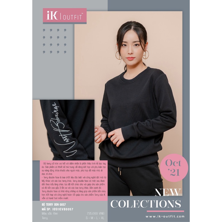 Bộ mặc nhà áo dài tay quần dài IK 0057 Giá 735,000đ