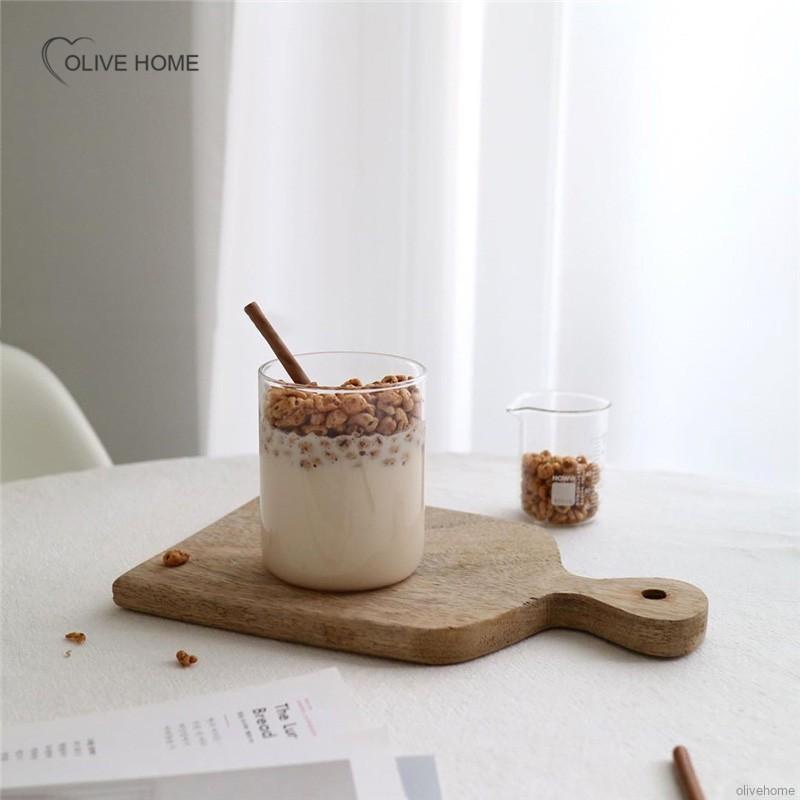 Cốc Thủy Tinh Uống Nước Chịu Nhiệt Phong Cách Hàn Quốc