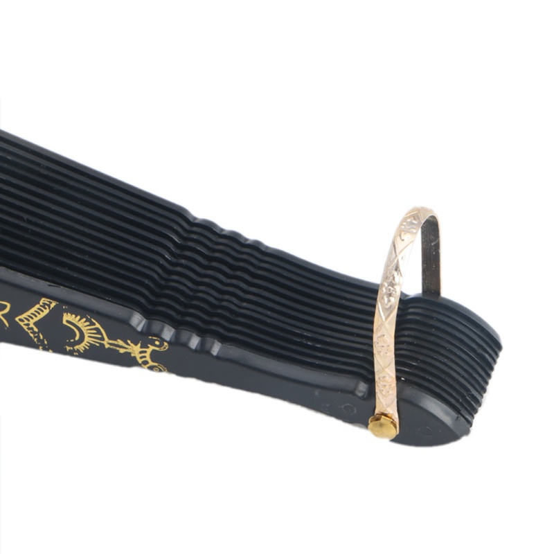 Quạt Xếp Cầm Tay Bằng Lụa Phối Ren Hoa Màu Đen Phong Cách Tây Ban Nha Dùng