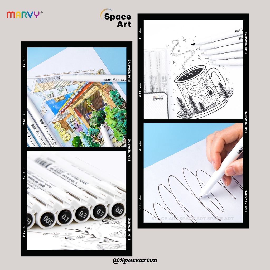 Bút Line đi nét Marvy Uchida 4600 kháng nước