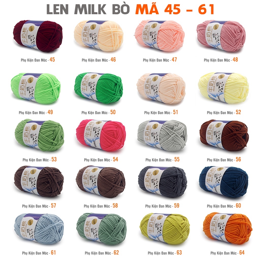 Len Milk Bò 50 gram (Mã 01 - 50)