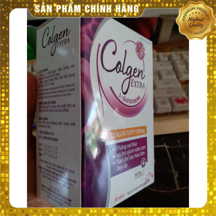 [ CHÍNH HÃNG ] COLGEN Extra Hỗ trợ làm đẹp da, chống oxi hóa, giảm nám sạm - hộp 30 viên