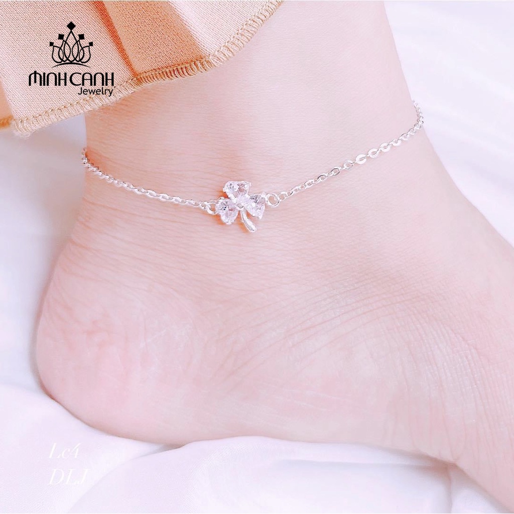 Lắc Chân Bạc Minh Canh Jewelry - Cỏ 3 Lá May Mắn
